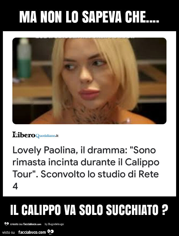 Ma non lo sapeva che… il calippo va solo succhiato?