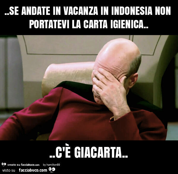 Se andate in vacanza in indonesia non portatevi la carta igienica… c'è giacarta