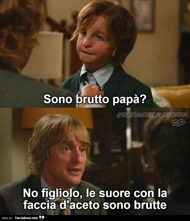 Sono brutto papร ?