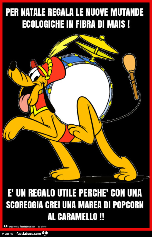 Per natale regala le nuove mutande ecologiche in fibra di mais! È Un regalo utile perchè con una scoreggia crei una marea di popcorn al caramello