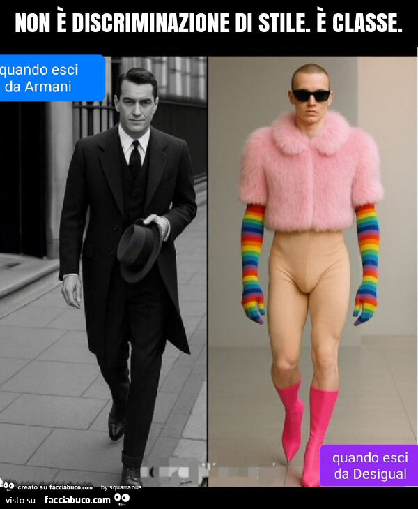 Non è discriminazione di stile. È Classe