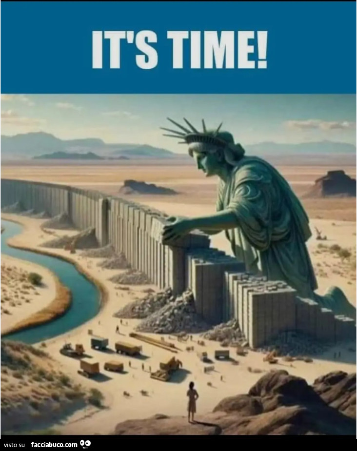 It's time statua libertà muri america