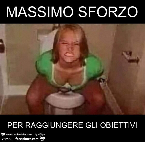 Massimo sforzo per raggiungere gli obiettivi