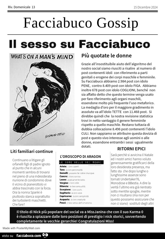 Facciabuco gossip il sesso su facciabucocompletamente le vecchie gerarchie! Congratulazioni miss! Made with postermywailcom