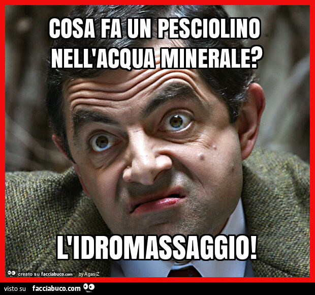 Cosa fa un pesciolino nell'acqua minerale? L'idromassaggio