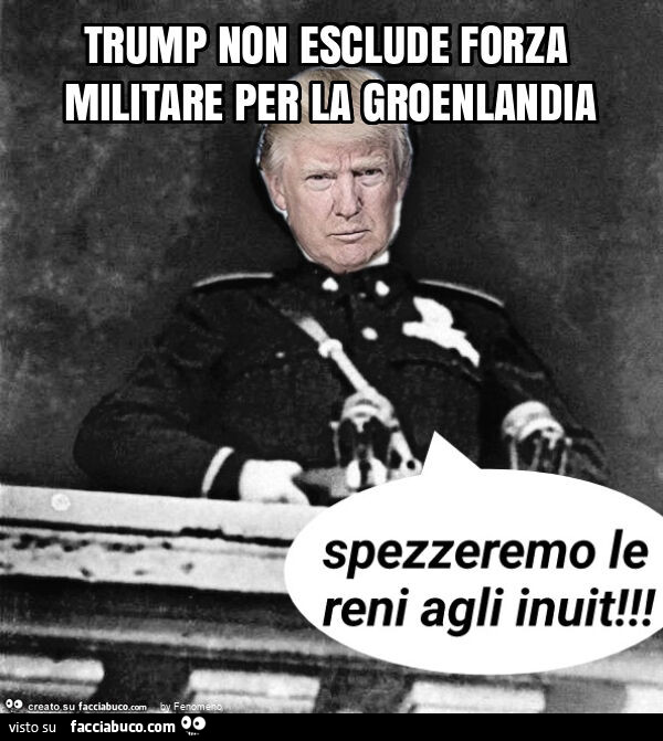 Trump non esclude forza militare per la groenlandia