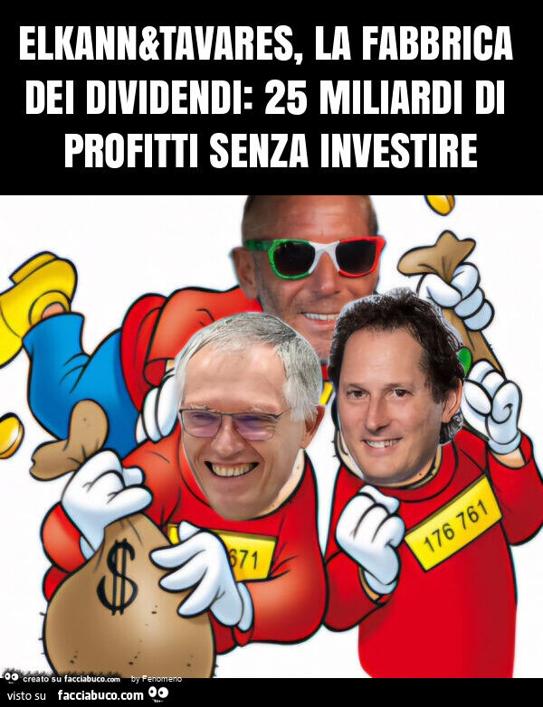 Elkann&tavares, la fabbrica dei dividendi: 25 miliardi di profitti senza investire