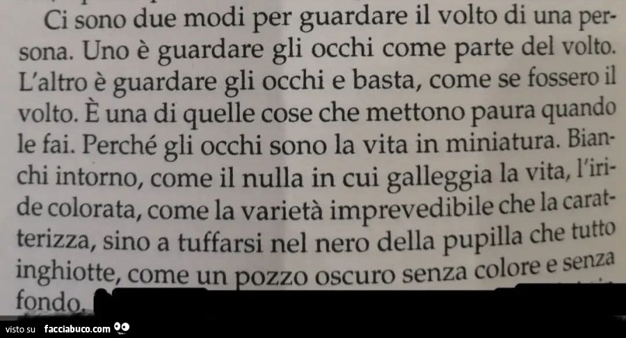 Occhi volto persona vita in miniatura