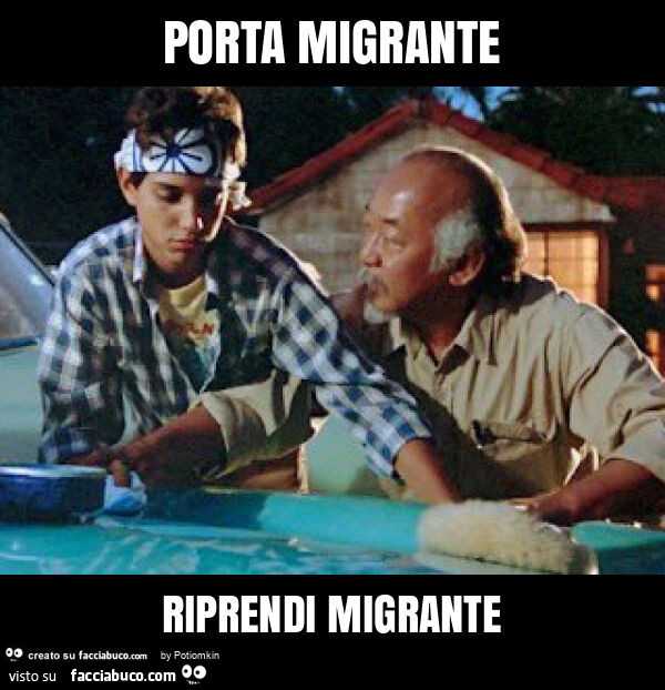 Porta migrante riprendi migrante