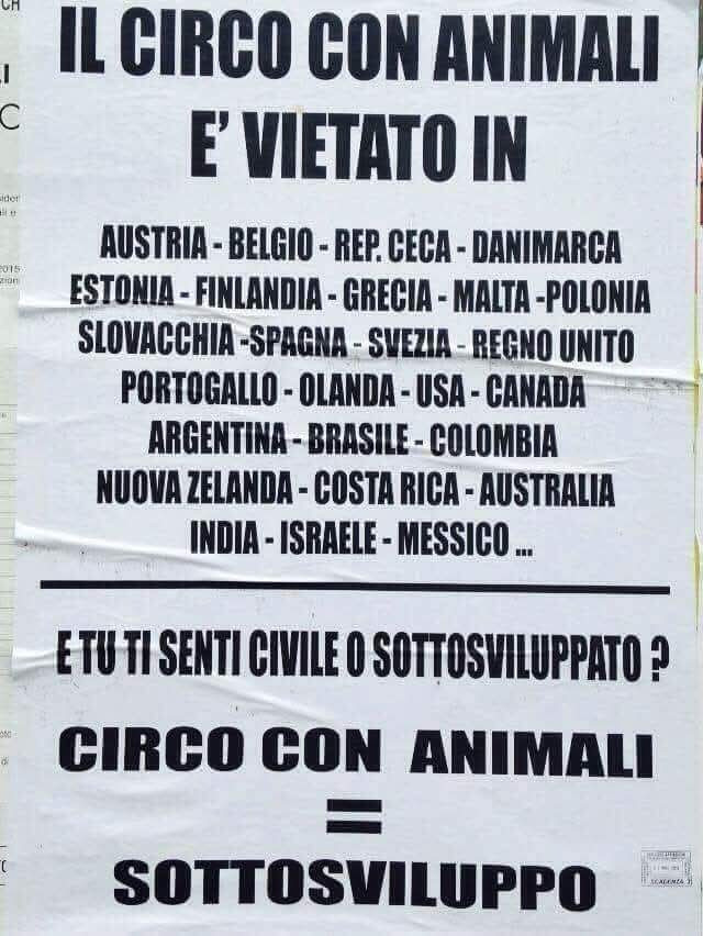 Abolizione circo rispetto animali
