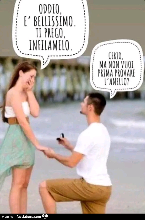 Lui la vuole infilare a lei subito