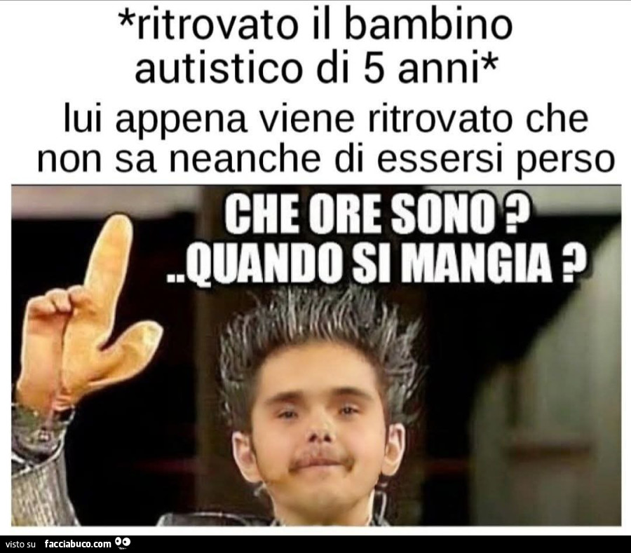 Bambino autistico ritrovato