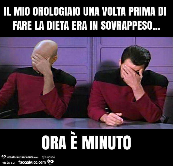 Il mio orologiaio una volta prima di fare la dieta era in sovrappeso… ora è minuto