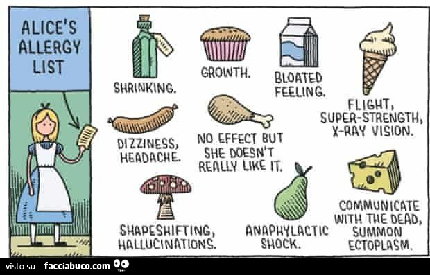 LA LISTA DELLE ALLERGIE DI ALICE. Tom Gauld