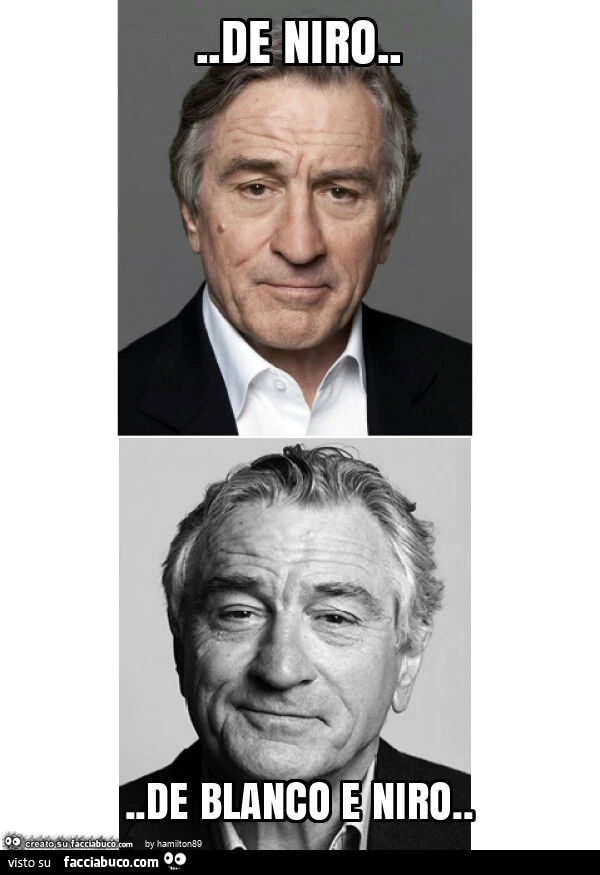 De niro&hellip; de blanco e niro