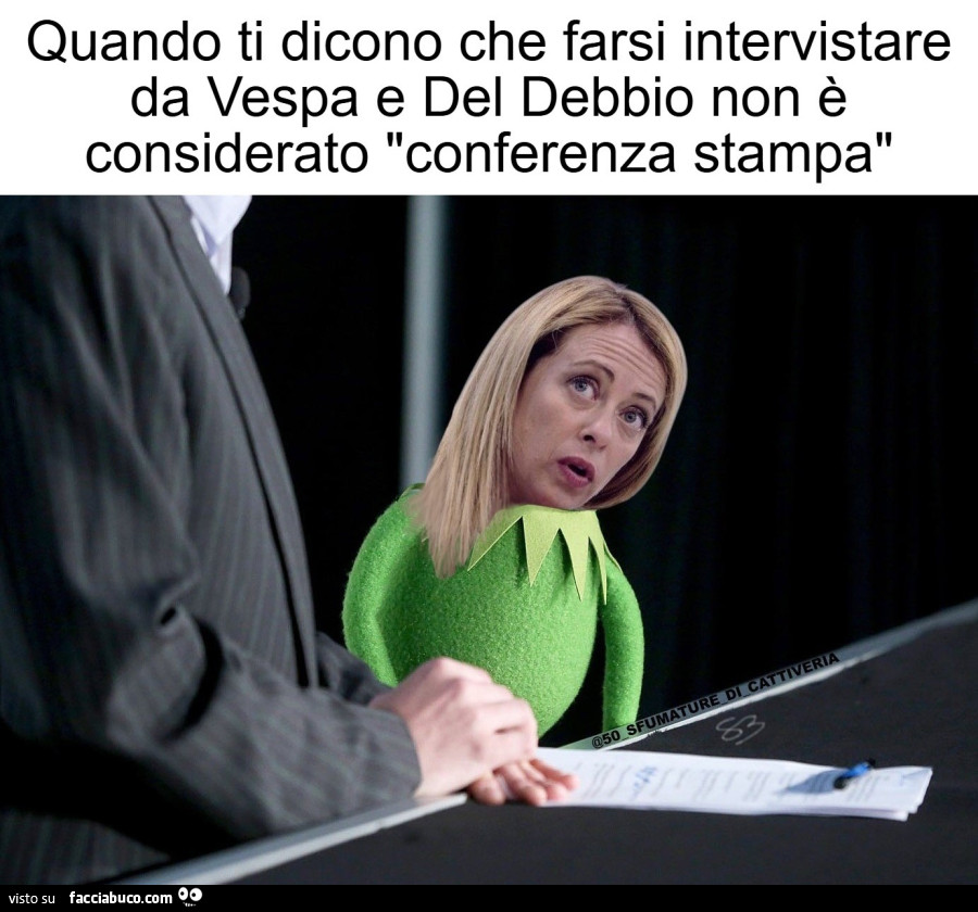 Quando ti dicono che farsi intervistare da Vespa e Del Debbio non è considerato "conferenza stampa"