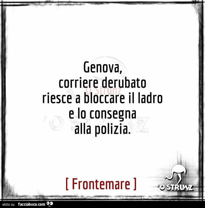 Genova, corriere derubato riesce a bloccare il ladro e lo consegna alla polizia