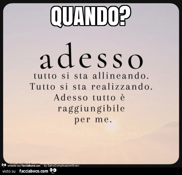 Quando?