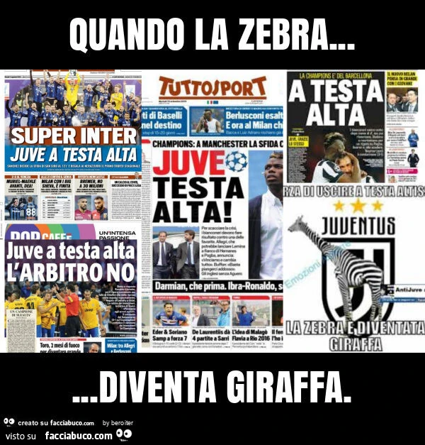 Quando la zebra&hellip; diventa giraffa