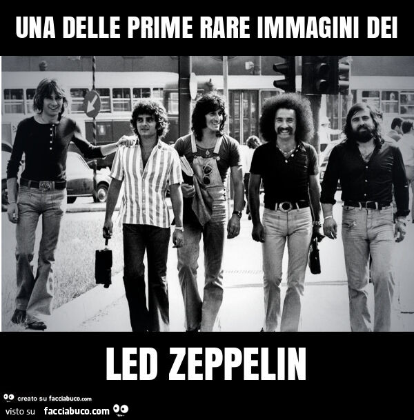 Una delle prime rare immagini dei led zeppelin