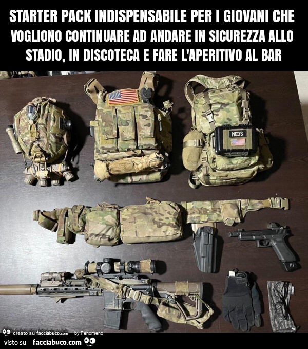 Starter pack indispensabile per i giovani che vogliono continuare ad andare in sicurezza allo stadio, in discoteca e fare l'aperitivo al bar