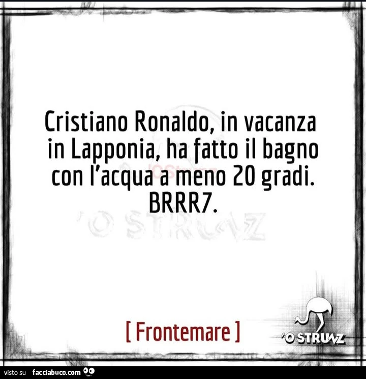 Cristiano Ronaldo, in vacanza in lapponia, ha fatto il bagno con l'acqua a meno 20 gradi. Brrr7