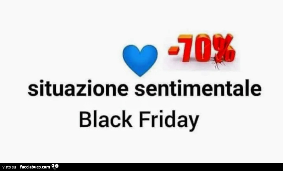 Situazione sentimentale black friday