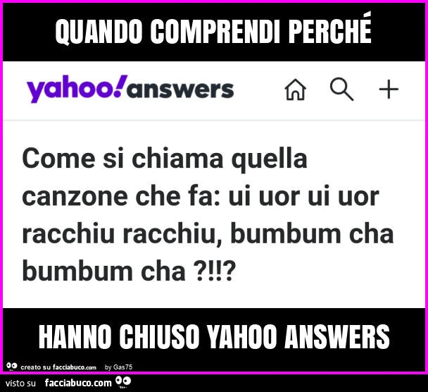 Quando comprendi perché hanno chiuso yahoo answers