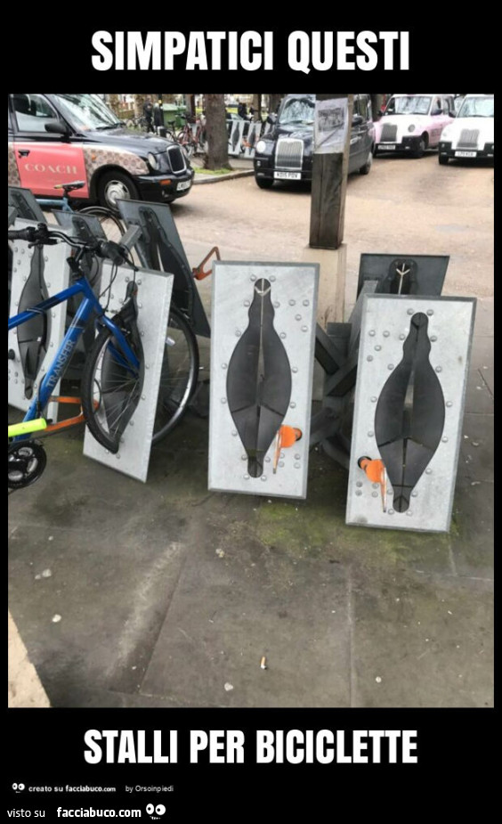 Simpatici questi stalli per biciclette