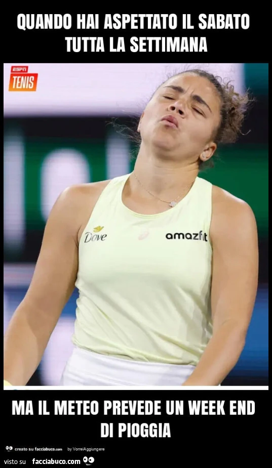 Quando hai aspettato il sabato tutta la settimana ma il meteo prevede un week end di pioggia