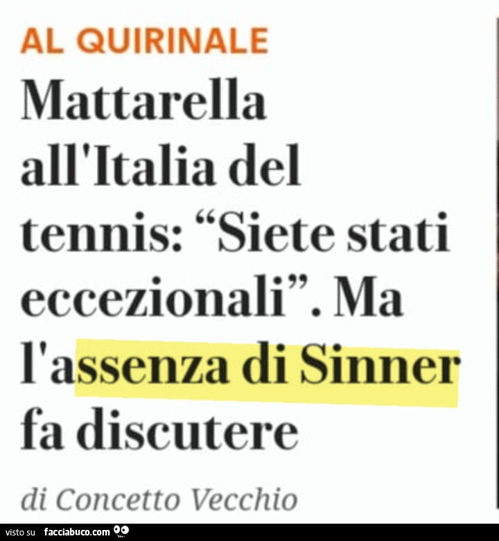 Mattarella all'italia del tennis: siete stati eccezionali. Ma l'assenza di sinner fa discutere