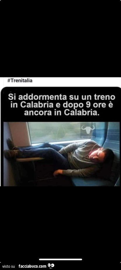 Trenitalia si addormenta su un treno in calabria e dopo 9 ore è ancora in calabria