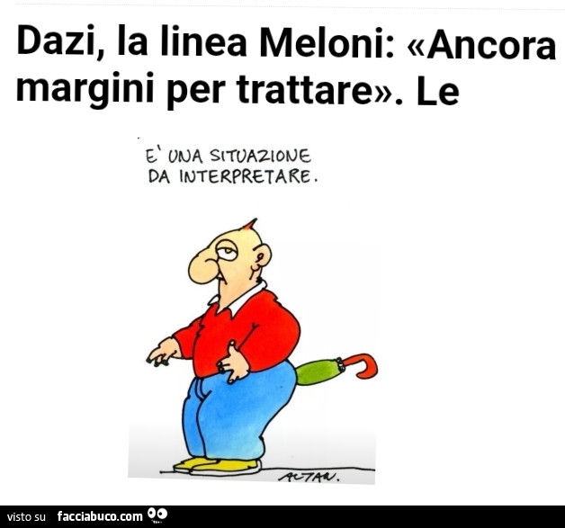 Dazi, la linea Meloni: ancora margini per trattare