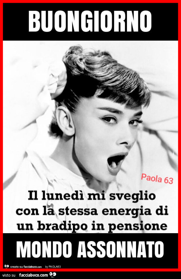 Buongiorno mondo assonnato