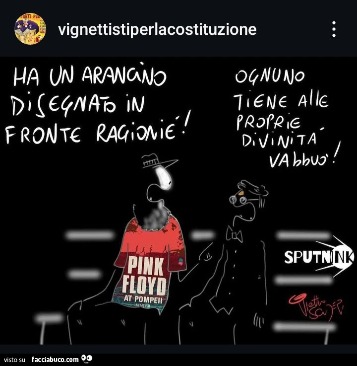 Ha un arancino disegnato in fronte ragioniè