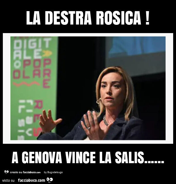 La destra rosica! A genova vince la salis