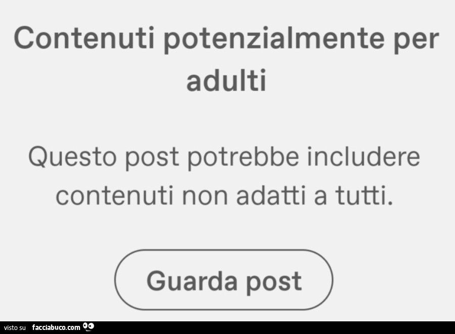 Contenuti potenzialmente per adulti. Questo post potrebbe includere contenuti non adatti a tutti