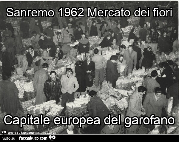 Sanremo 1962 mercato dei fiori capitale europea del garofano