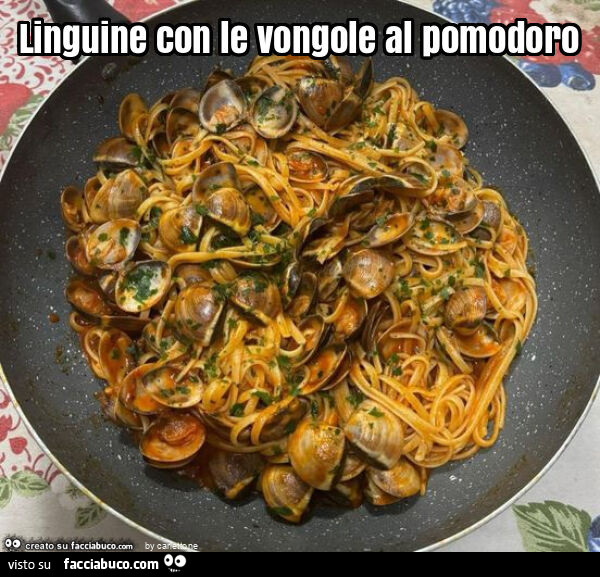 Linguine con le vongole al pomodoro