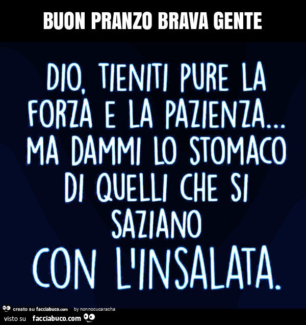 Buon pranzo brava gente