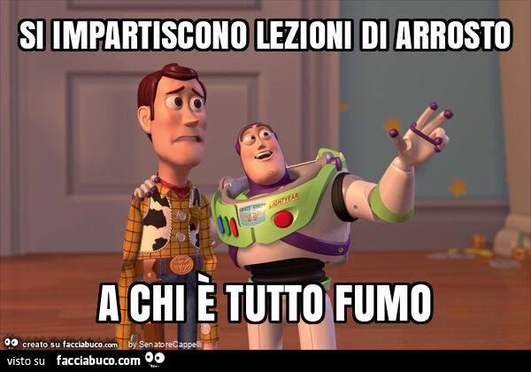 Si impartiscono lezioni di arrosto a chi è tutto fumo