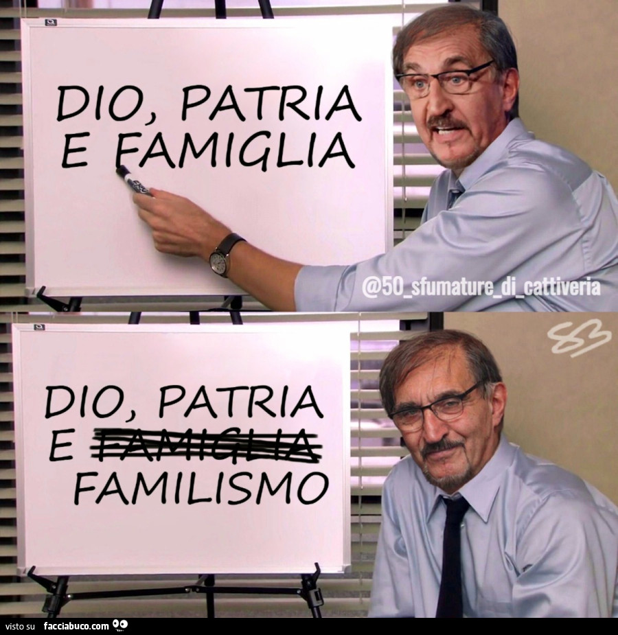 Dio, patria e familismo