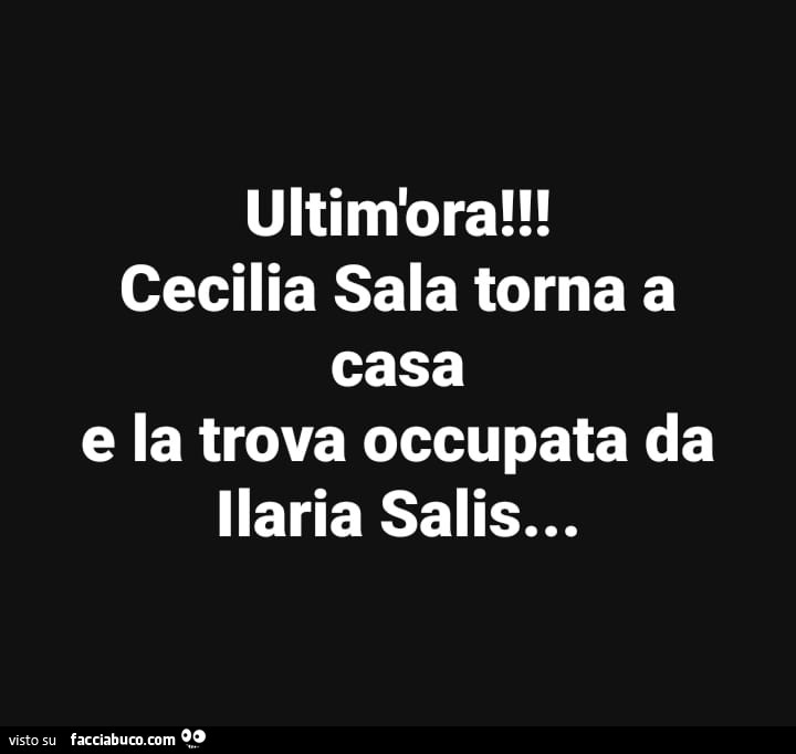 Ultim'ora! Cecilia Sala torna a casa e la trova occupata da ilaria salis…