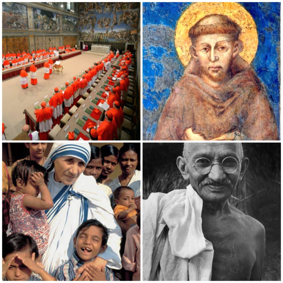 San francesco papa madre Teresa Gandhi vaticano