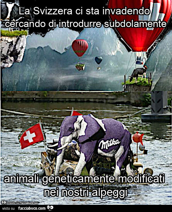 La Svizzera ci sta invadendo (atto secondo) cercando di introdurre subdolamente animali geneticamente modificati nei nostri alpeggi