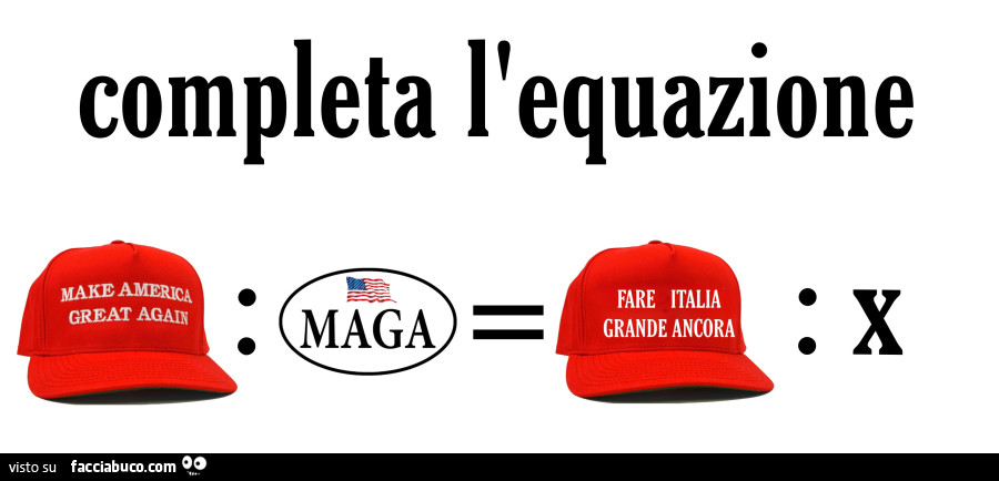 Completa l'equazione