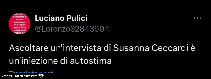 Ascoltare un'intervista di susanna ceccardi è un'iniezione di autostima