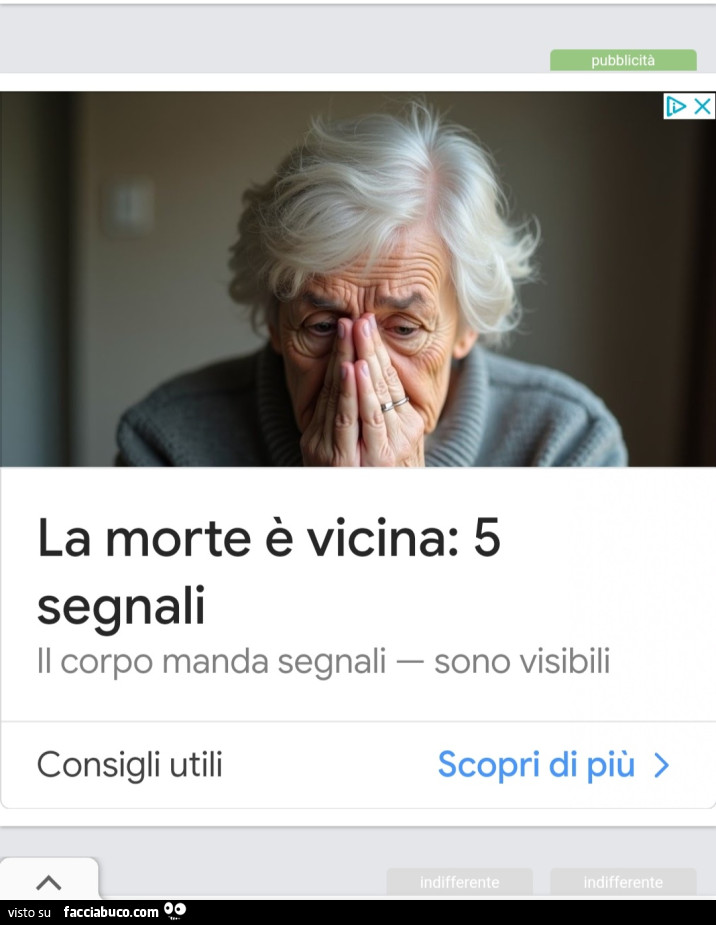 La fantastica pubblicità di facciabuco