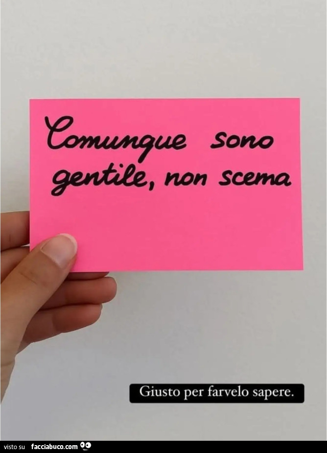 Meglio precisare