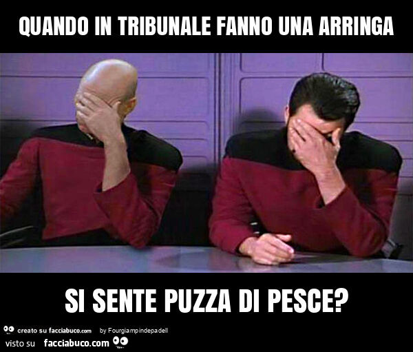 Quando in tribunale fanno una arringa si sente puzza di pesce?